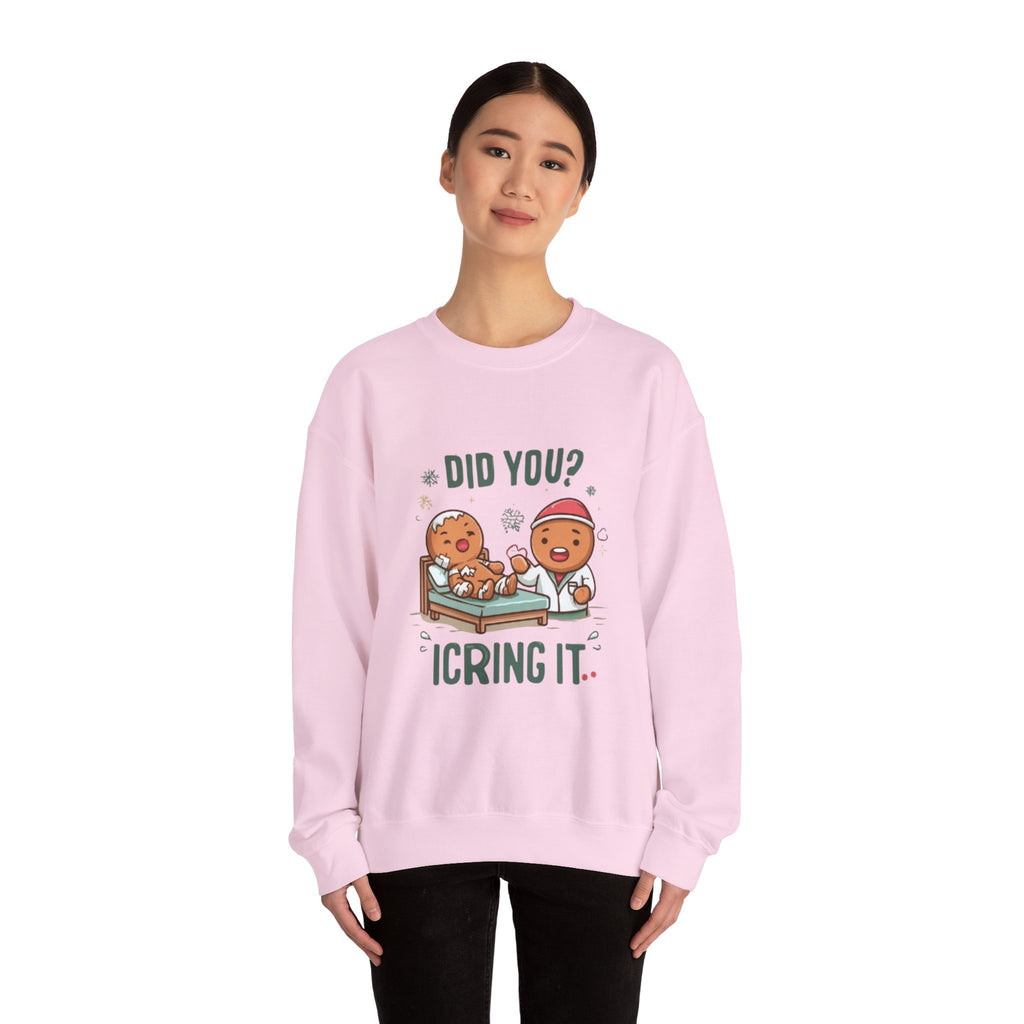 Christmas Gingerbread Sweatshirt - "Did You? I Cring It" Holiday Pullover
